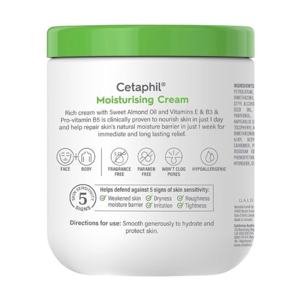 Cetaphil Moisturising Cream, 550g, hydration for dry to very dry - Image 2