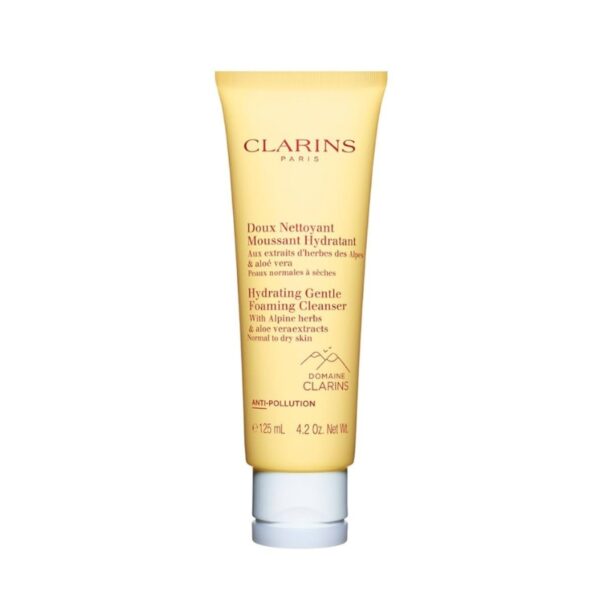 Clarins Hydrating Gentle Foaming Cleanser for Normal to Dry Skin (125 ml): - Image 1