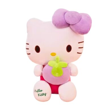 Hello Kitty Plush Toy Holding Purple Grape 30Cm