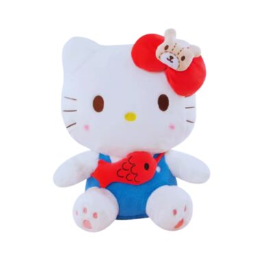 Hello Kitty Plush Toy With Fish Shaped Mini Bag 30cm