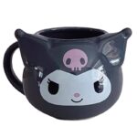 Kawaii Cute Kuromi Ceramic Cups With Handle Porcelain Coffee Mug