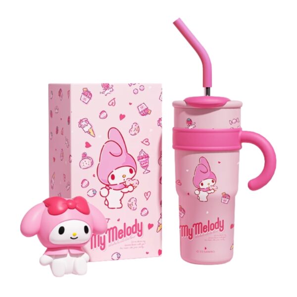 My Melody Cup With Straw, Pink Handle And Cute Sanrio Drinkware For Kids And Fans 1200 Ml - Image 1