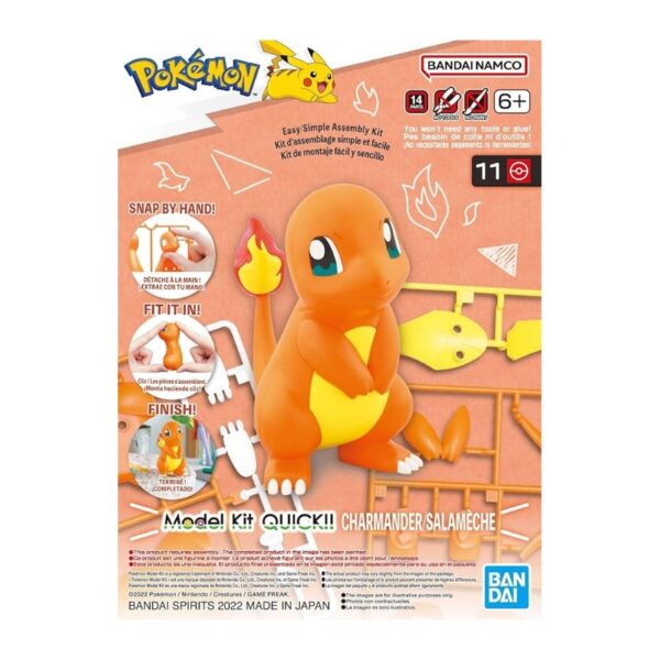 Pokemon Model Kit Articulated Figure to Make a Charmander Character - Image 1