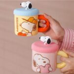 Snoopy Ceramic Mug With Lid 360ml - Image 2