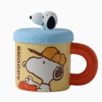 Snoopy Ceramic Mug With Lid 360ml