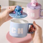 Stitch Ceramic Coffee Mug With Character Lid - Image 2