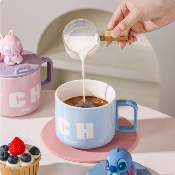 Stitch Ceramic Coffee Mug With Character Lid - Image 3