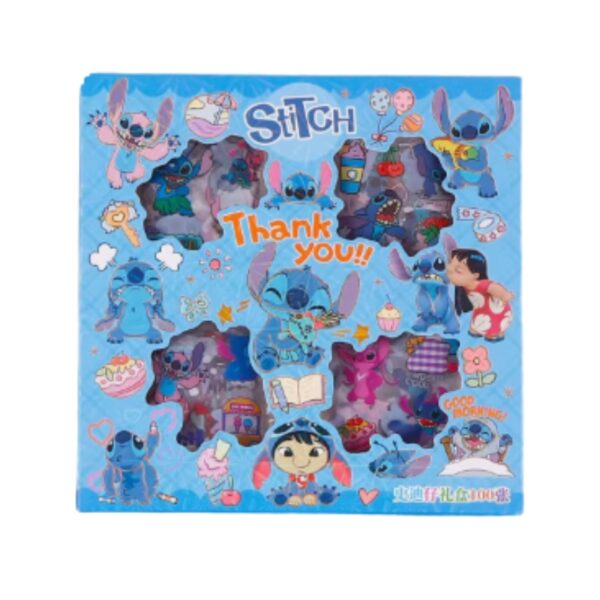 100 Sheets Disney Stitch Stickers Kit, Vinyl Cartoon Aesthetic Decorative Sticker Set. - Image 1