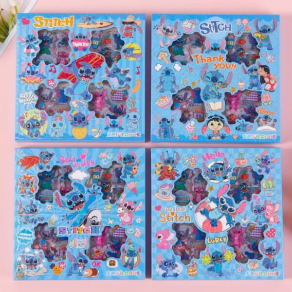 Disney Stitch Stickers Kit, 100 Sheets Vinyl Cartoon Aesthetic Decorative Sticker Set. - Image 2