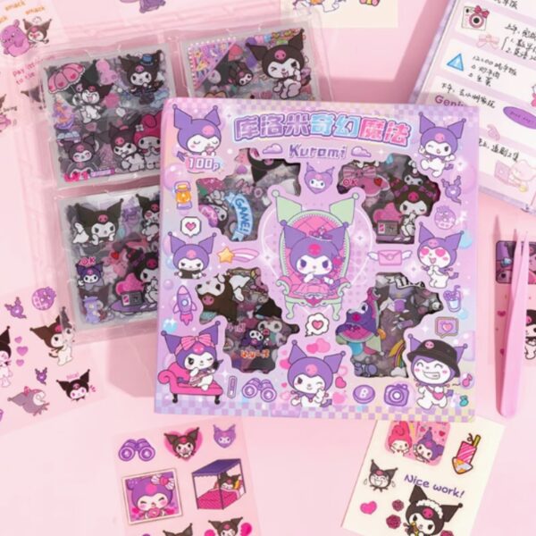 Kuromi Kawaii Sticker Collection Pack, 100 Pieces, Purple Theme - Image 2