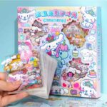 Sanrio Cinnamoroll Sticker Set – 100 Sheets, Cartoon Style Aesthetic Vinyl Decorative Stickers