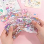 Sanrio Cinnamoroll Sticker Set – 100 Sheets, Cartoon Style Aesthetic Vinyl Decorative Stickers - Image 2