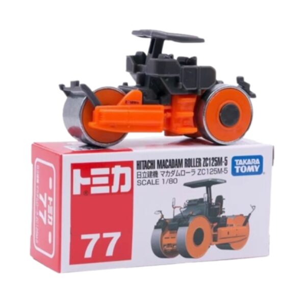 Takara Tomy Tomica 77 Hitachi Macadam Roller Diecast - Image 1