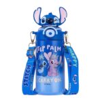 Disney Stitch Water Bottle Cute Design, Airtight And Portable 600ml