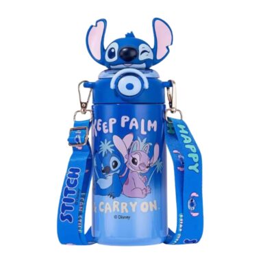 Disney Stitch Water Bottle Cute Design, Airtight And Portable 600ml