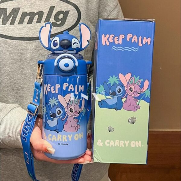 Disney Stitch Water Bottle Cute Design, Airtight And Portable 600ml - Image 2