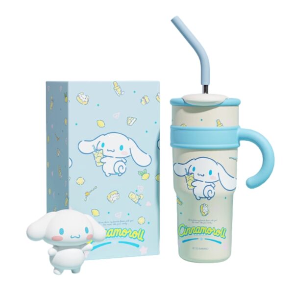 Sanrio Cinnamoroll Cartoon Design Insulated Stainless Mug With Blue Lid 1200Ml - Image 1