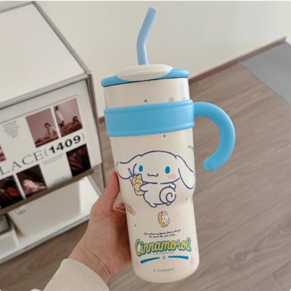 Sanrio Cinnamoroll Cartoon Design Insulated Stainless Mug With Blue Lid 1200Ml - Image 2