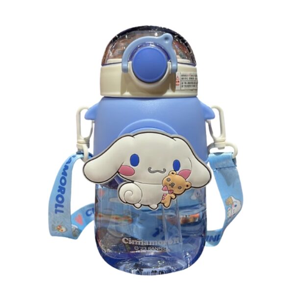 Sanrio Cinnamoroll Water Bottle with Strap 650ml Cute and Portable Drinkware for Kids - Image 1