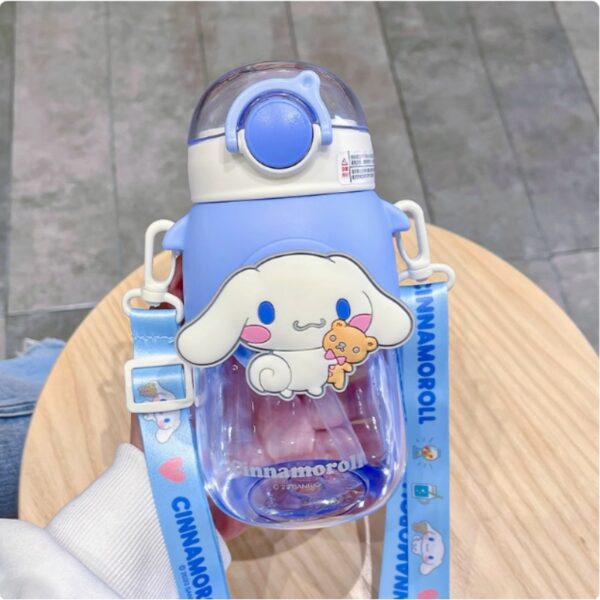 Sanrio Cinnamoroll Water Bottle with Strap 650ml Cute and Portable Drinkware for Kids - Image 2