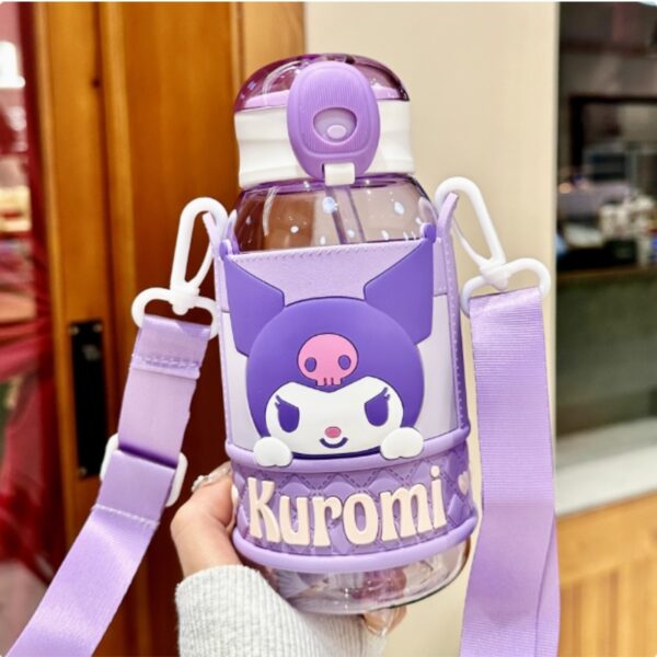 Sanrio Kuromi Kids Water Bottle With Strap 720ml - Image 2