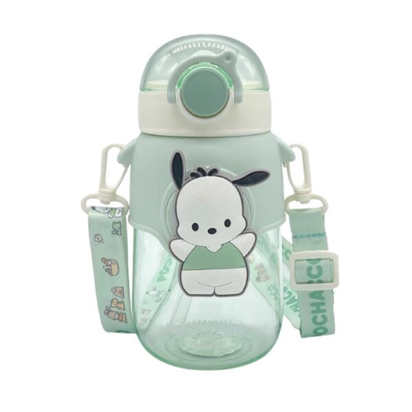 Sanrio Pochacco Water Bottle with Strap 650ml, Cute and Lightweight for Kids - Image 1