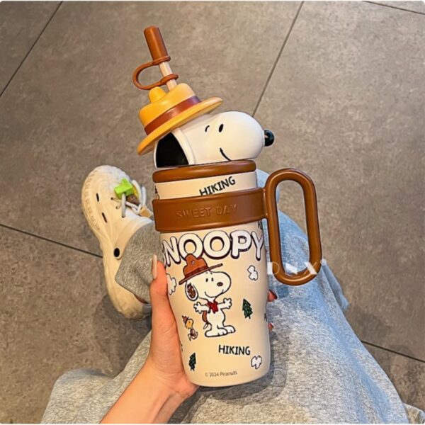 Snoopy Cartoon Character Water Bottle Insulated Stainless Thermos Mug 1200 Ml - Image 2