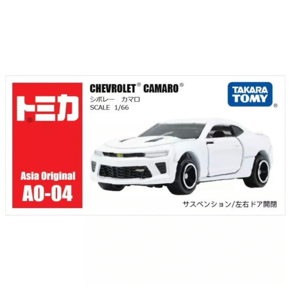 Takara Tomy Tomica Asia Original AO-04 Chevrolet Camaro White - Image 1
