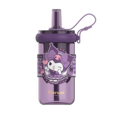 Kuromi Purple Water Bottle With Straw 660ml Leakproof Cute Design For Kids