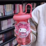 My Melody Pink Water Bottle With Straw 660ml, Leak Proof And Cute Design For Kids - Image 2